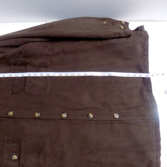 St. John's Bay Men’s Faux Suede Brown Button Up Jacket - Size: XX Large - Picture 4 of 10